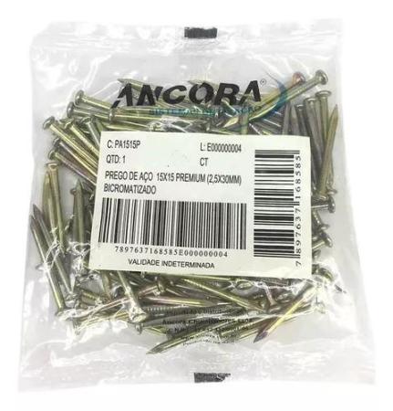 Prego 15x15 Aço Bicromatizado Ancora - 100 Peças